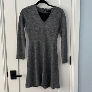 Like New Madewell Charcoal Long Sleeve Dress